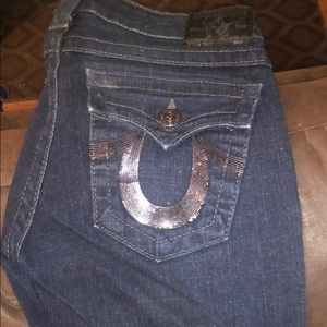 Silver sequin True Religion jeans